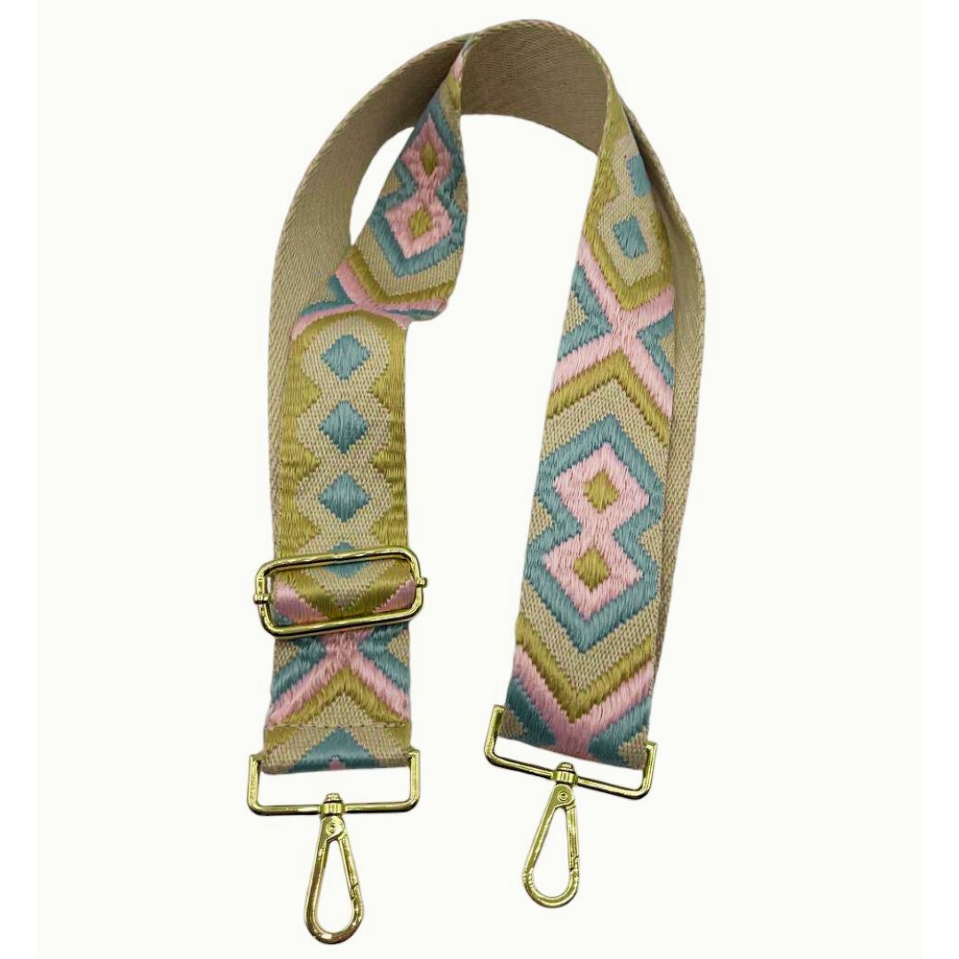 Tracolla regolabile, cinghia di ricambio - 130 / 70 cm - Multicolor Geometric