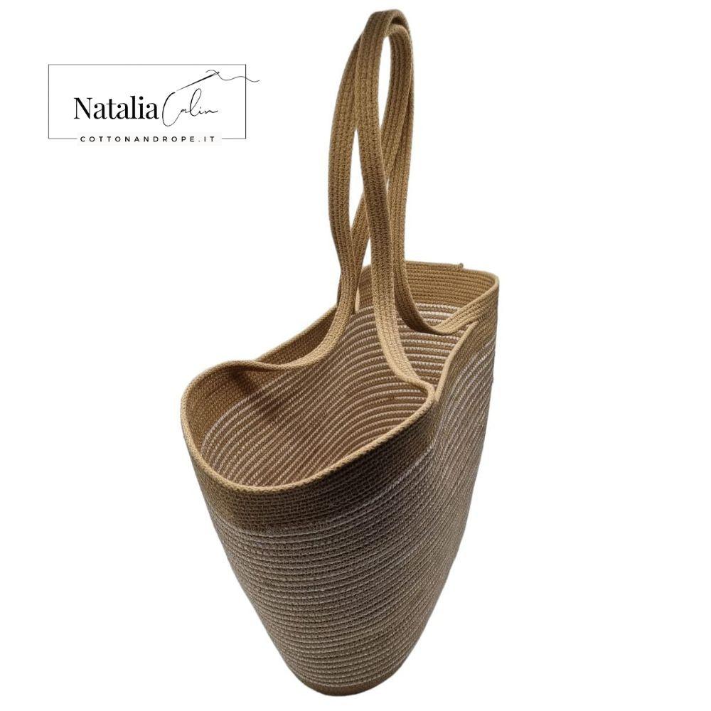 BORSA SOPHIE - Colore: Sabbia - Misure: 30,5 x48 cm - COTTONANDROPE.IT - Made Whit Love
