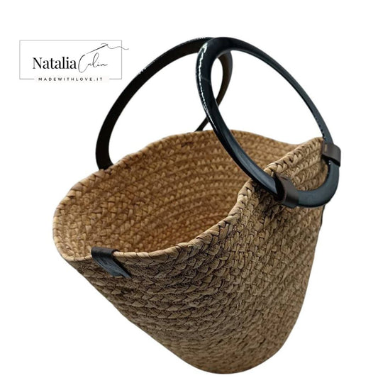 BORSA ESTATE TROPICAL in corda di foglie di banano - Misure: 29 x 45 cm