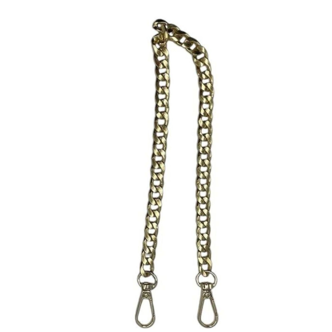 Tracolla in acciaio, catenella con ganci - 100 cm - colore Oro