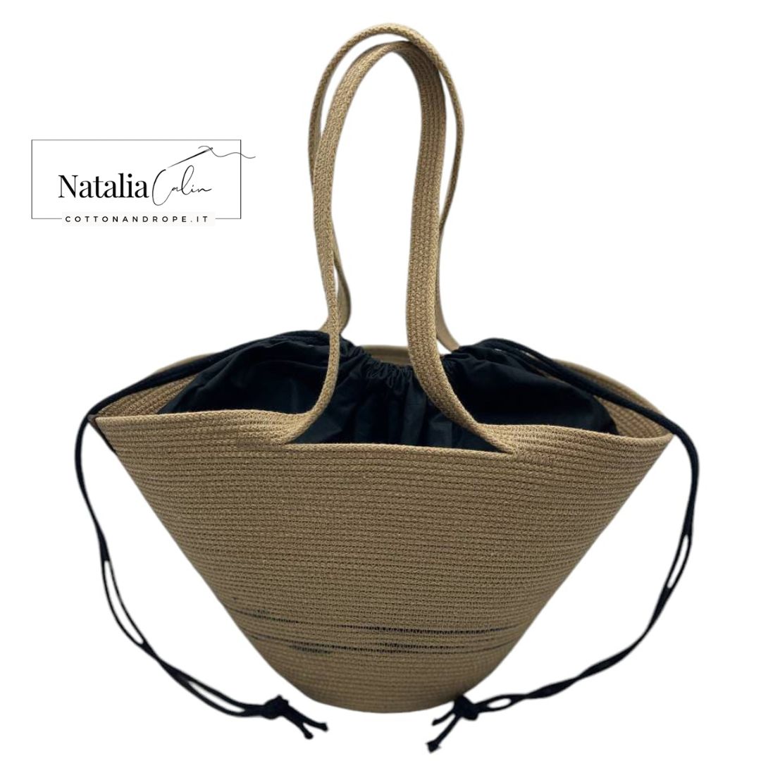MUSTARD BAG - Color: MUSTARD / BLACK - Measurements: 23 x 40 cm