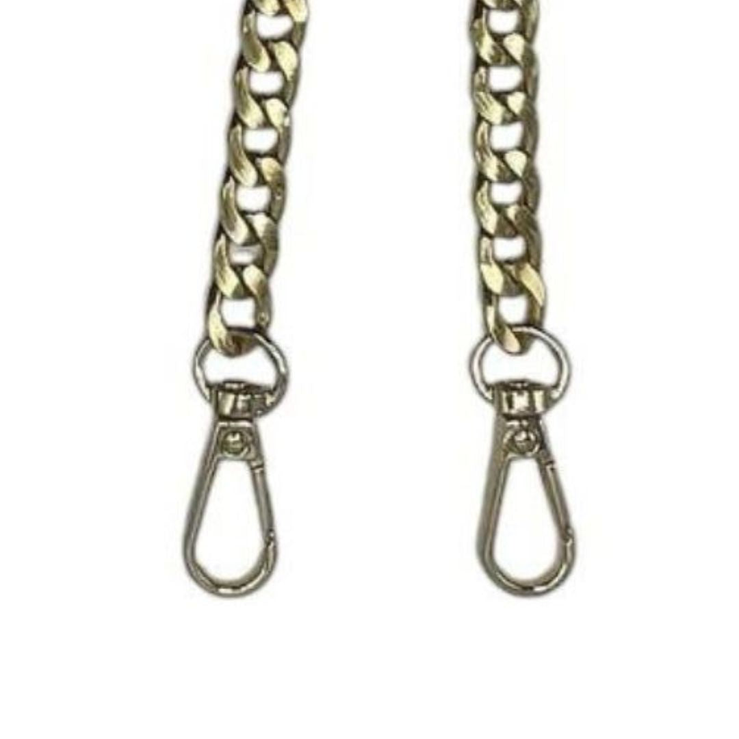 Tracolla in acciaio, catenella con ganci - 100 cm - colore Oro