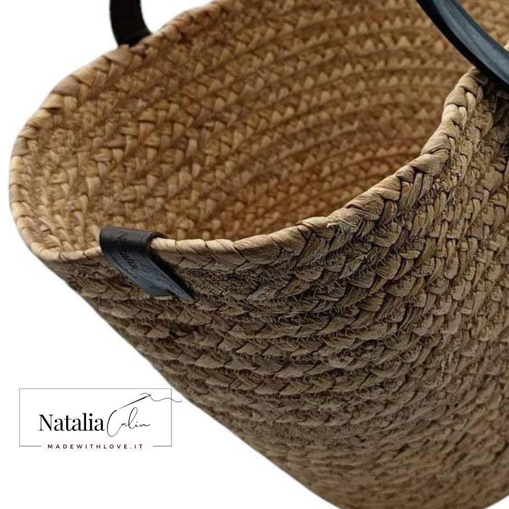 BORSA ESTATE TROPICAL in corda di foglie di banano - Misure: 29 x 45 cm