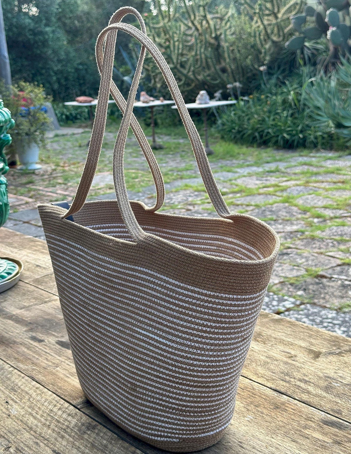 BORSA SOPHIE - Colore: Sabbia - Misure: 30,5 x48 cm - COTTONANDROPE.IT - Made Whit Love