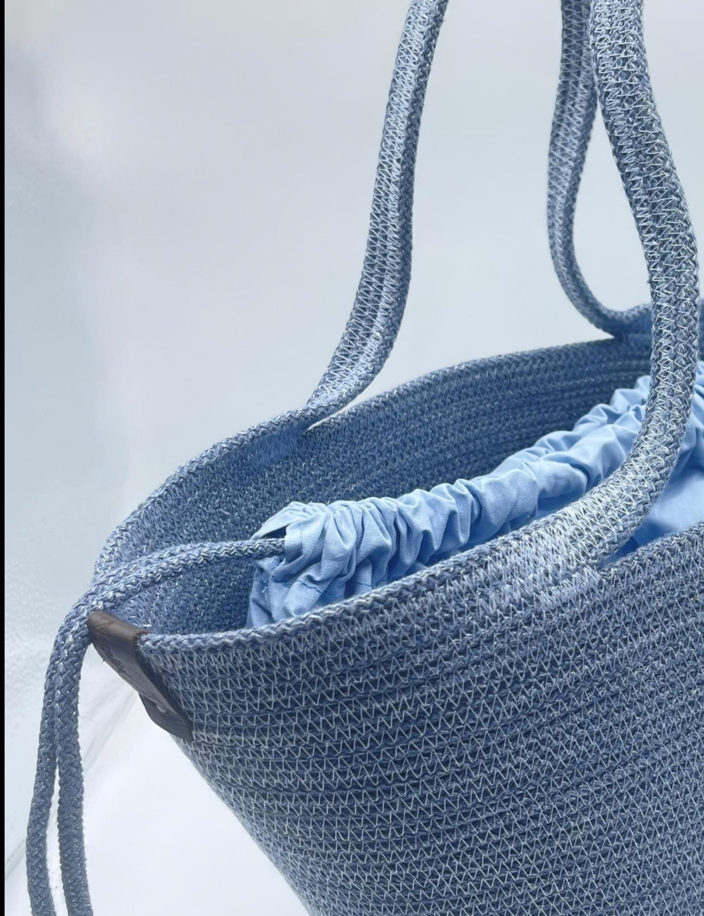 Borsa Perla di Mare in corda di cotone, H 35 cm L 49 cm