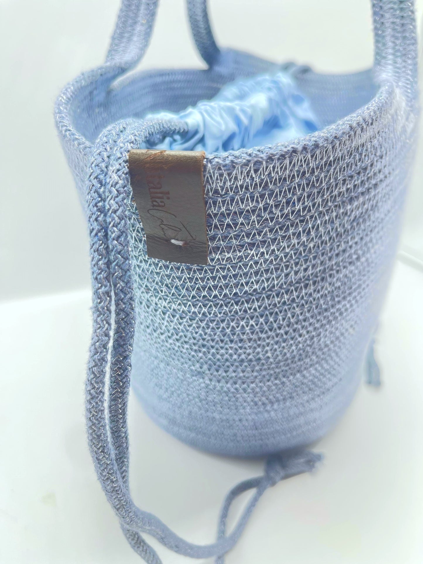 Borsa Perla di Mare in corda di cotone, H 35 cm L 49 cm