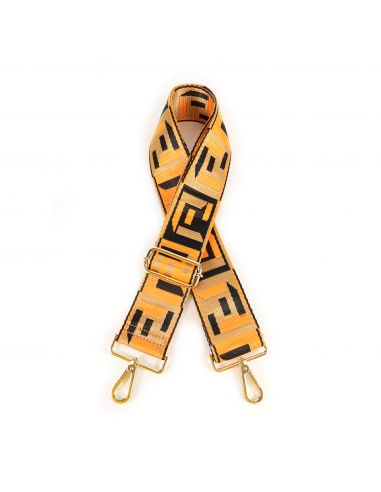 Tracolla regolabile, cinghia di ricambio - 135 / 7 cm - Multicolor Black & Orange