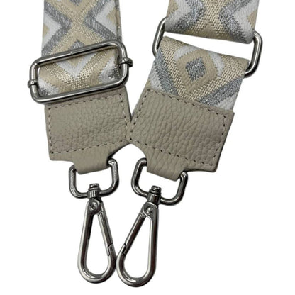 Tracolla regolabile, cinghia di ricambio - 130 / 70 cm - Multicolor  Geometric Beige
