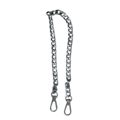 Tracolla in acciaio, catenella con ganci - 100 cm - colore Silver