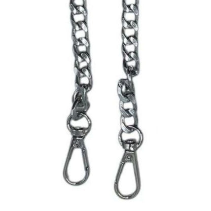 Tracolla in acciaio, catenella con ganci - 100 cm - colore Silver