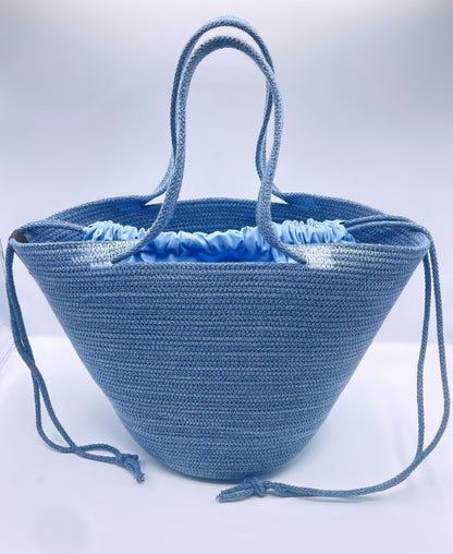 Borsa Perla di Mare in corda di cotone, H 35 cm L 49 cm